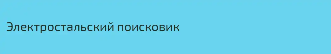 Электростальский поисковик